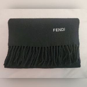 Vintage FENDI wool scarf: black.